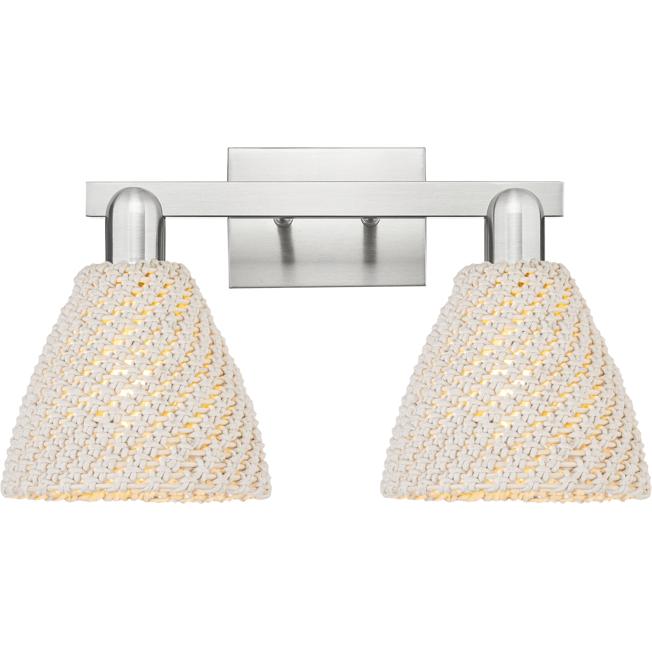 Natural Ballston Dome 2 Light 16.00 inch Bathroom Vanity Light