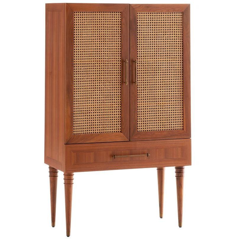 Melrose 40 inch Satin Walnut Cocktail Cabinet
