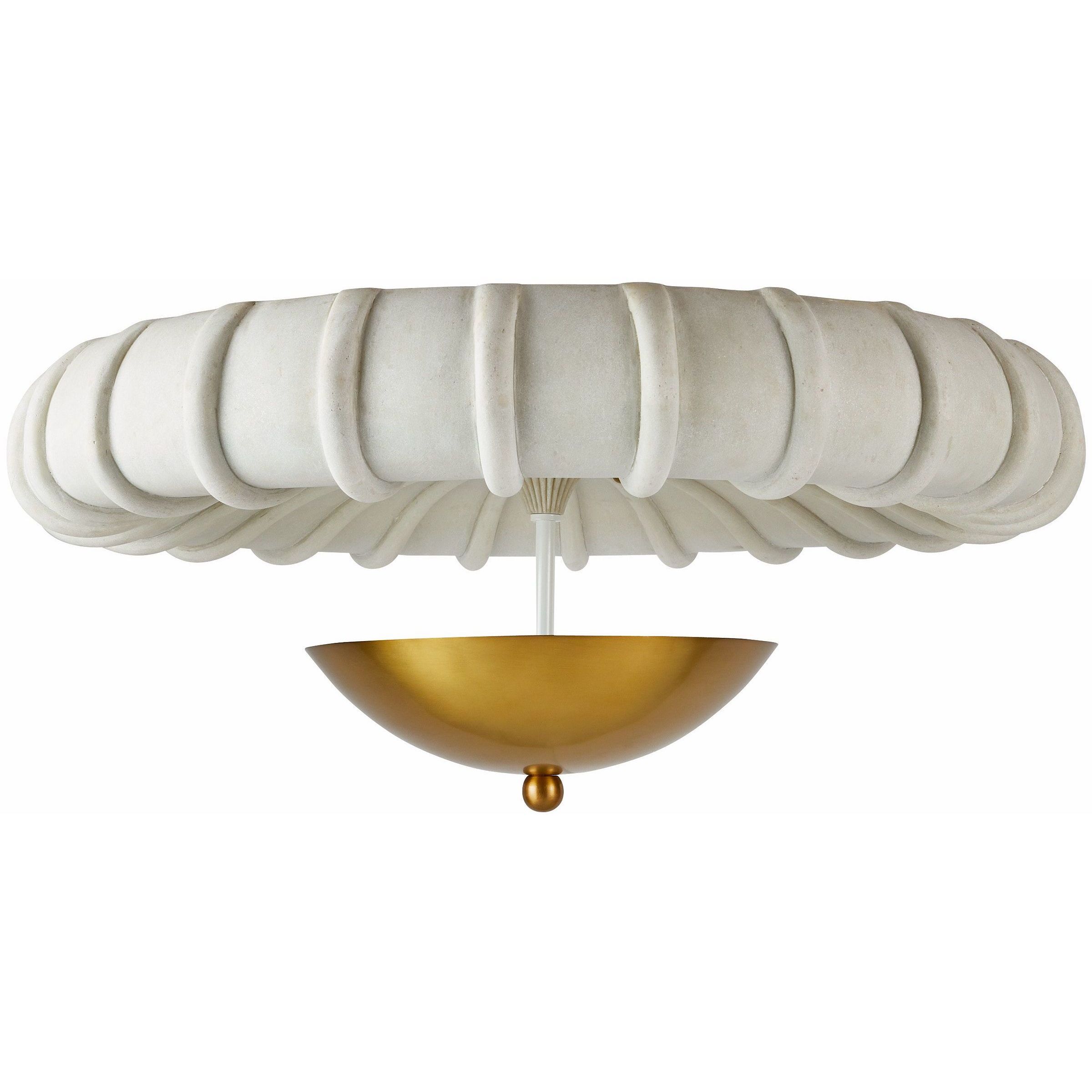 Camella 3 Light Ivory Flush Mount Ceiling Light