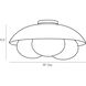 Glaze 3 Light 19 inch Ivory Stained Crackle and Blackened Steel Flush Mount Ceiling Light, Large