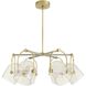 Marco 6 Light 38 inch Antique Brass with Bone Chandelier Ceiling Light
