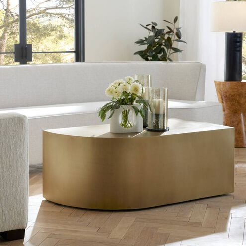 Cortez 44 X 22 inch Antique Brass Cocktail Table