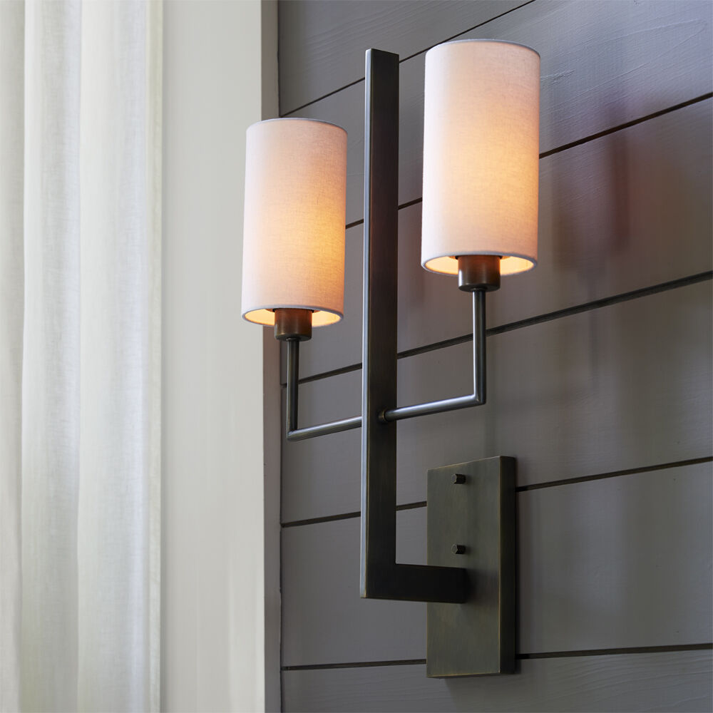 Blade Sconce Wall Light in Aged Bronze, Essential Lighting