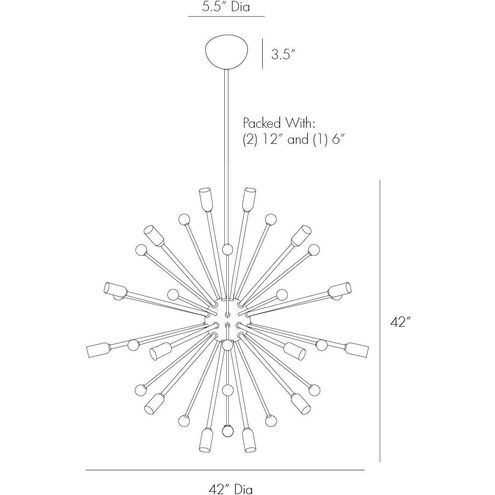Imogene 24 Light 42 inch Vintage Brass/Bronze Chandelier Ceiling Light, Large