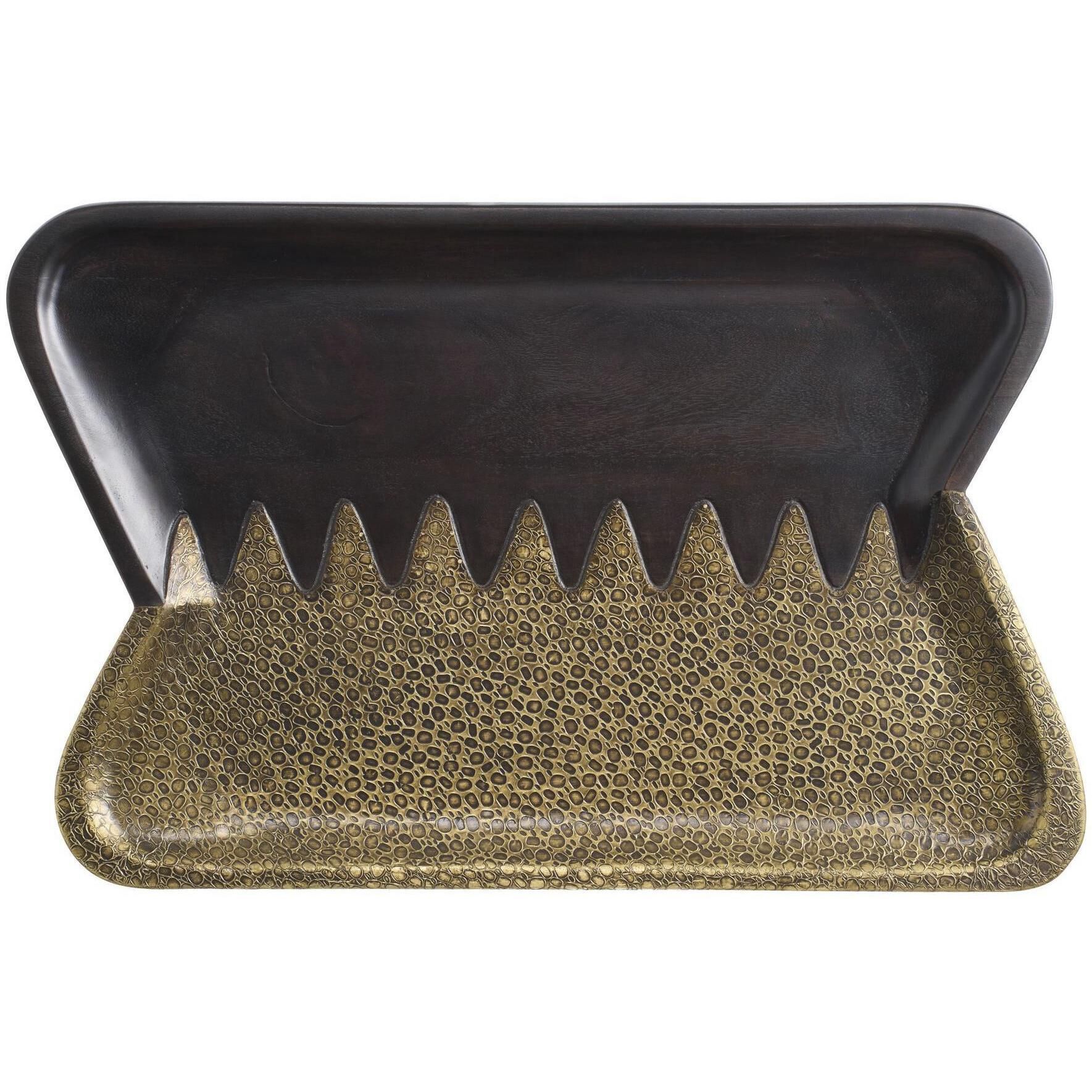 Kolby Antique Brass and Umber Tray