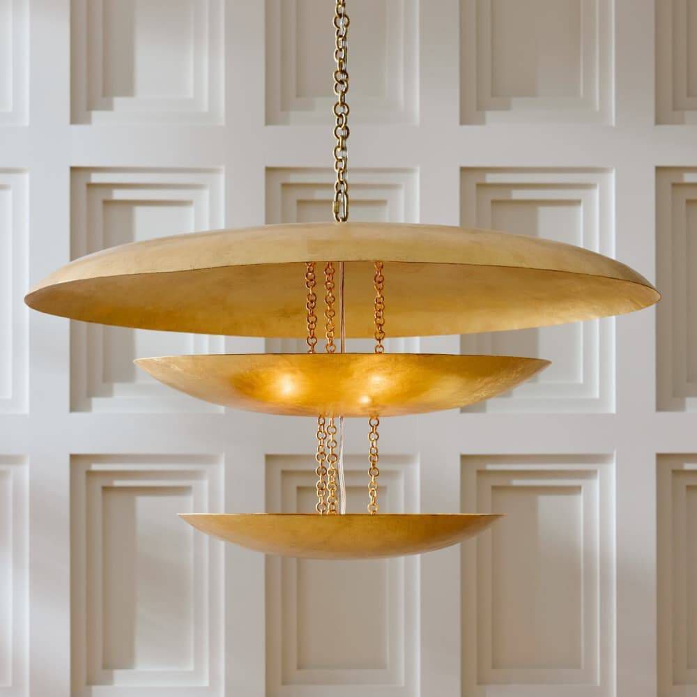 Florko 6 Light 42 inch Gold Leaf Grand Chandelier Ceiling Light