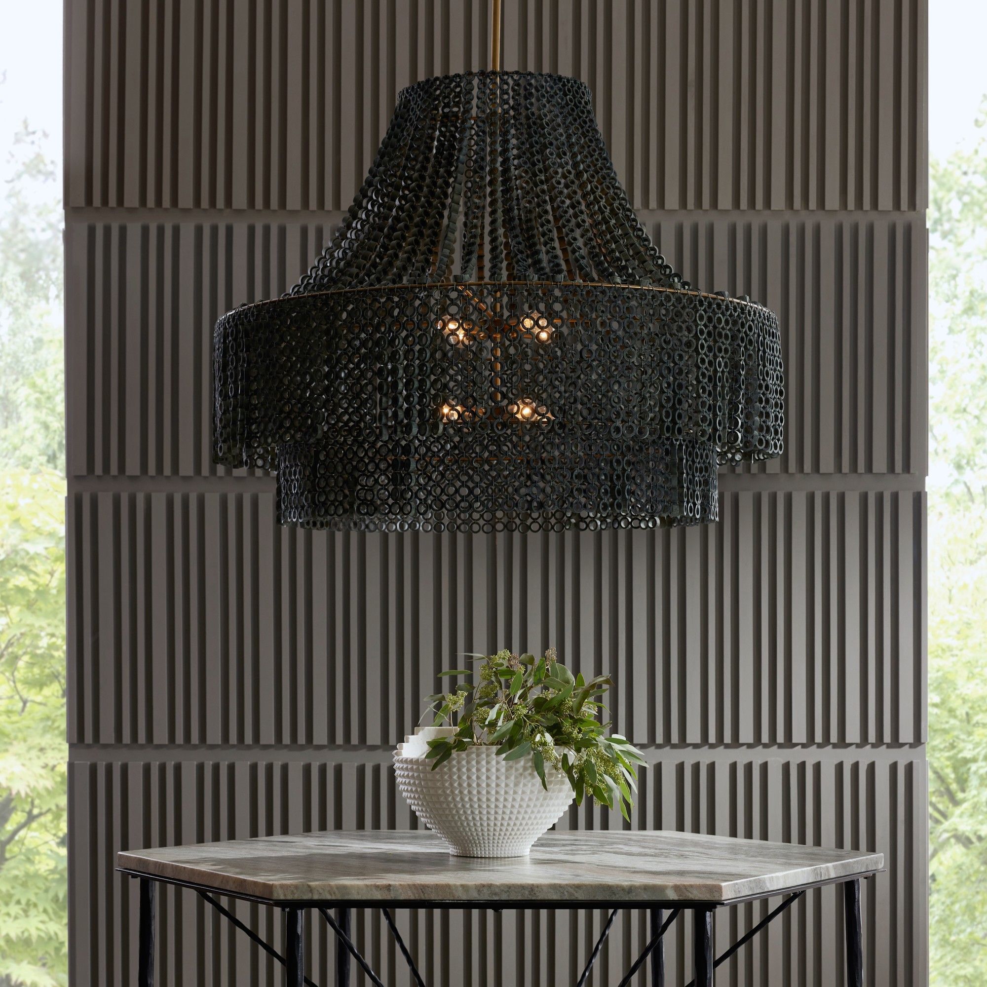 Hannie 8 Light 46 inch Gray Wash Chandelier Ceiling Light, Large