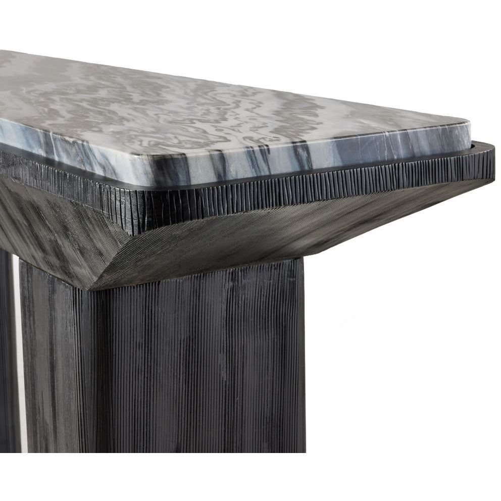 Elio 69.5 X 17.5 inch Galaxy Marble and Ebony Mango Wood Console