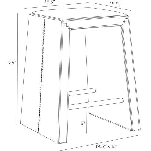 Cowan 25 inch White Counter Stool