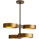 Rocco 4 Light 26 inch Antique Brass and Natural Iron Pendant Ceiling Light