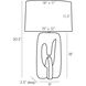 Harleen 30.5 inch 150 watt White Table Lamp Portable Light