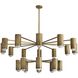 Loryn 20 Light 52 inch Antique Brass Chandelier Ceiling Light