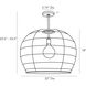 Swami 1 Light 22 inch Natural and Black Ombre with Antique Brass Pendant Ceiling Light, Small