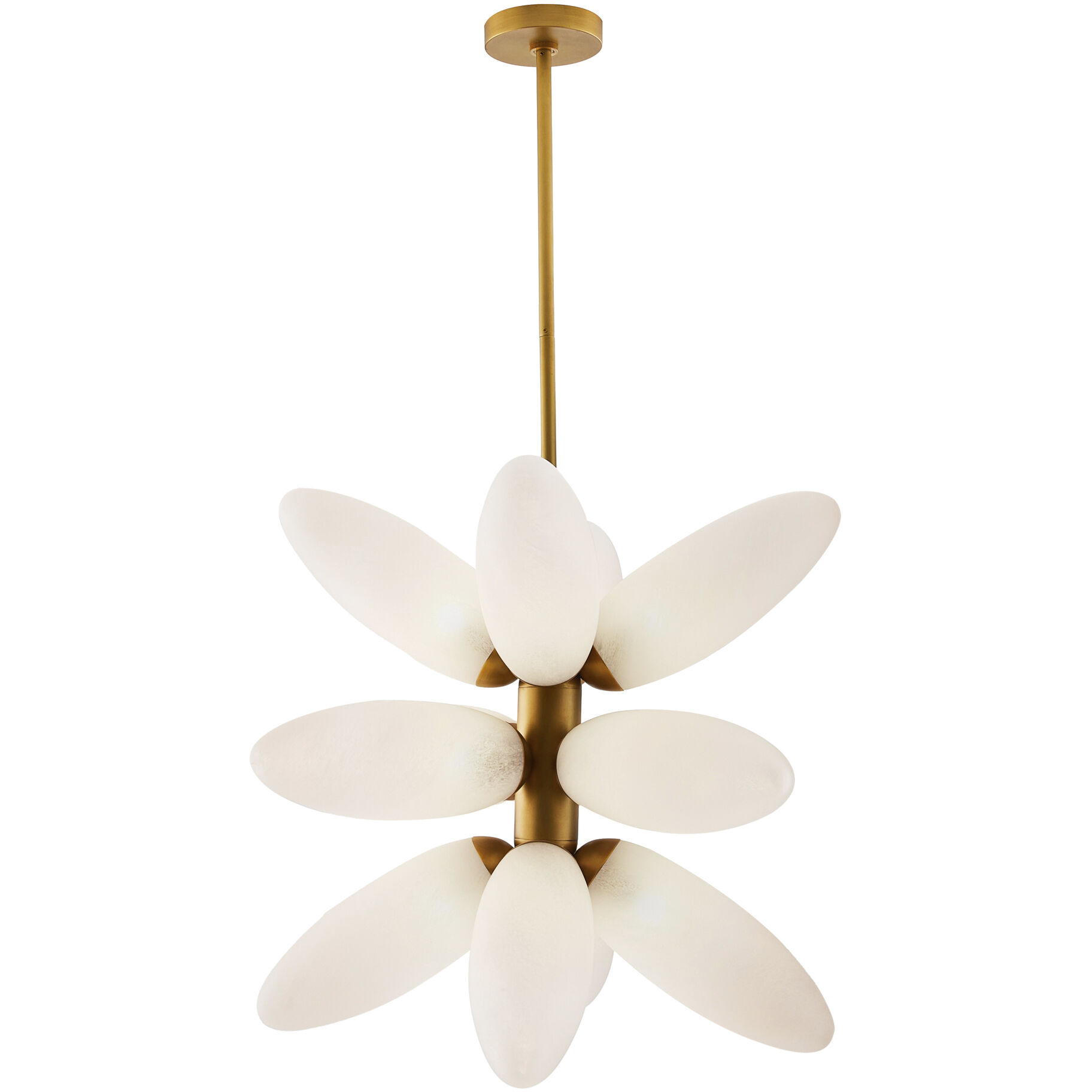 Starling 12 Light 27 inch Brushed Brass Chandelier Ceiling Light