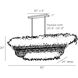 Yessika 62 X 27 inch Dark Gray Stained Linear Chandelier Ceiling Light