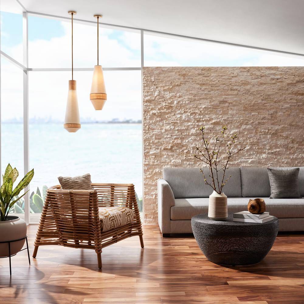 Shreveport 1 Light 10 inch Natural and Antique Brass Pendant Ceiling Light