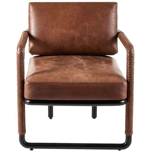 Durham Cognac and Blackened Bronze Chair
