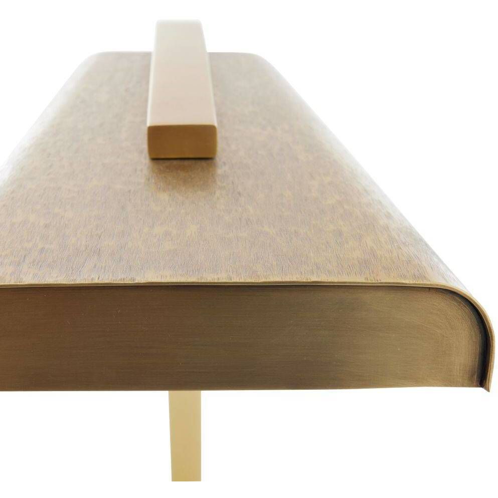 Genevieve 20.5 inch 10.00 watt Antique Brass and White Desk Lamp Portable Light