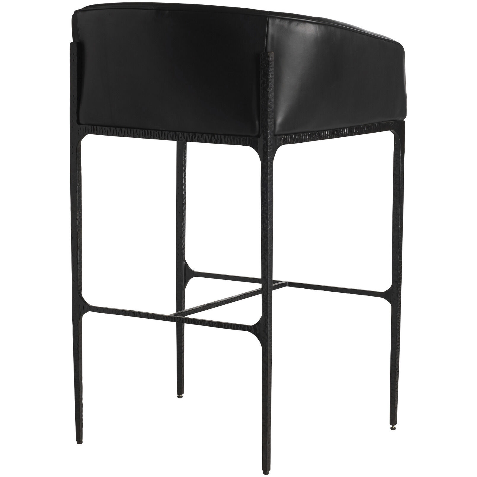 Osbourne 39 inch Black and Blackened Iron Bar Stool