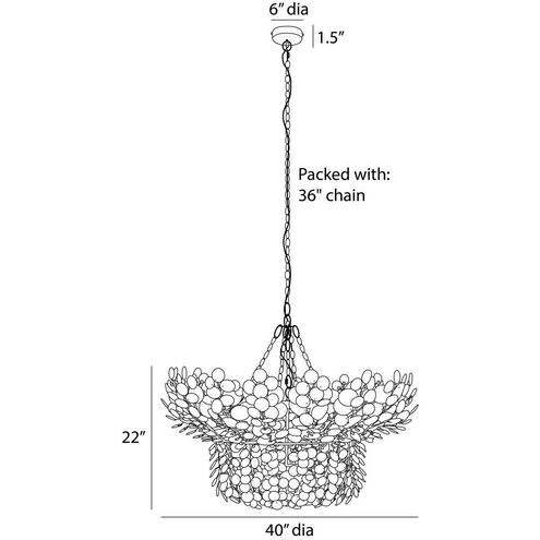 Bilal 40 inch Eucalyptus Coconut Shell Chandelier Ceiling Light