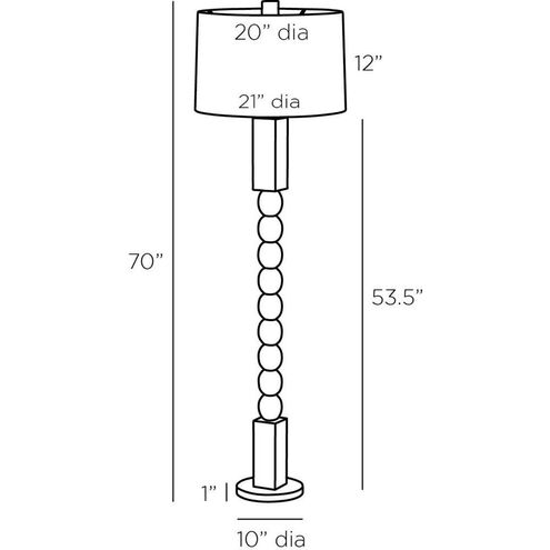 Yonah Antique Brass Floor Lamp Portable Light