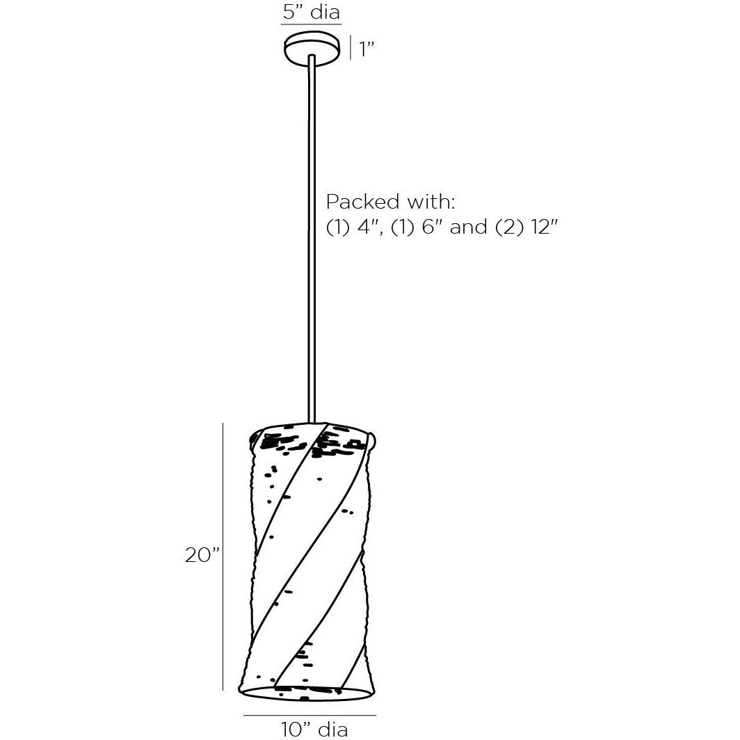 Kish 1 Light 10 inch Natural and Antique Brass Pendant Ceiling Light