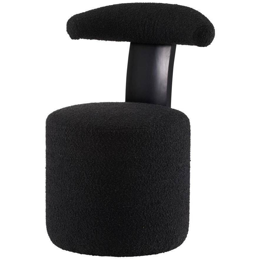 Ginni Charcoal Boucle and Ebony Chair