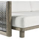 Emoto Pearl and Aged Bronze and Willow Outdoor Sofa