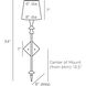 Anton 1 Light 8 inch Black Gesso Sconce Wall Light