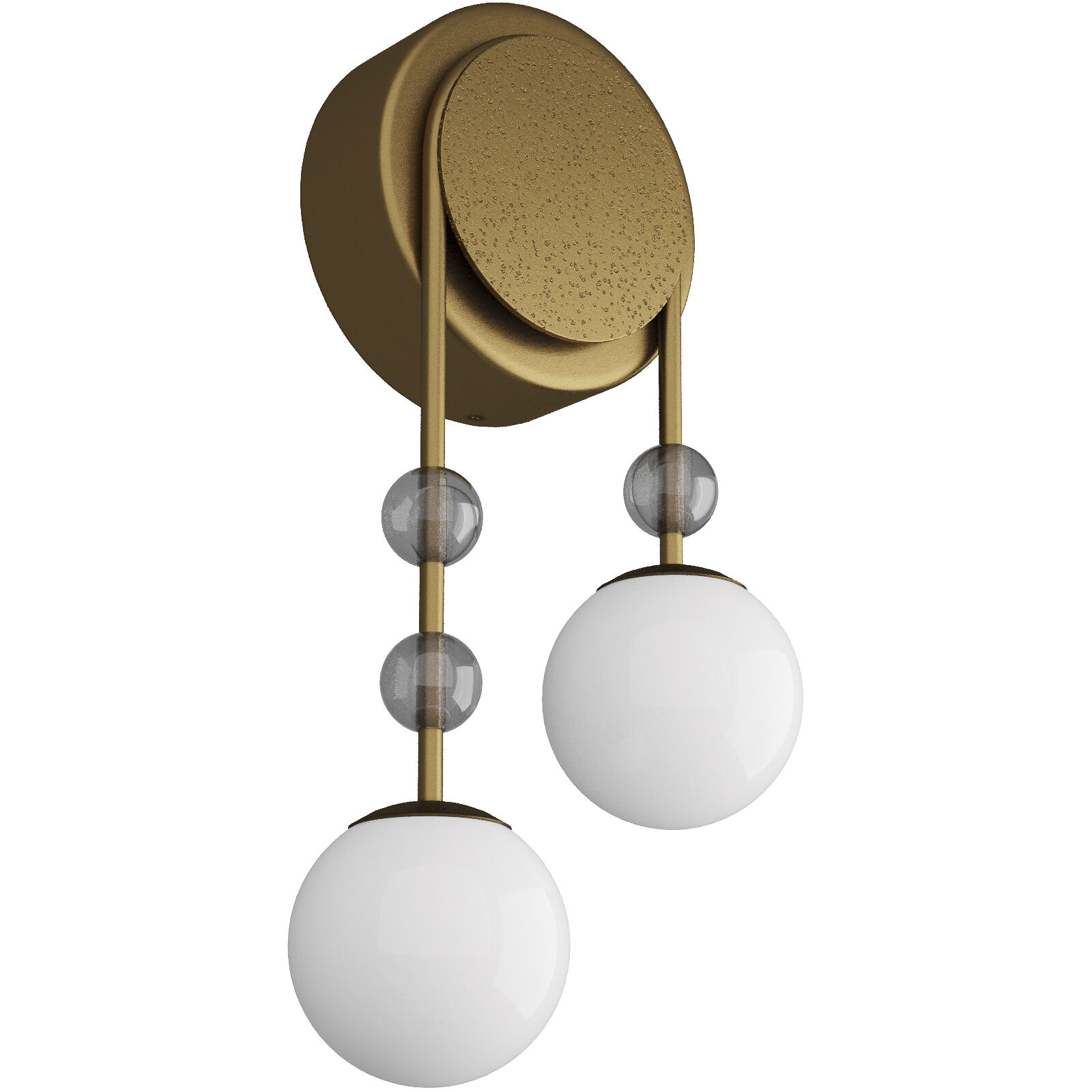 Beverly 2 Light 10.5 inch Antique Brass Sconce Wall Light, Left