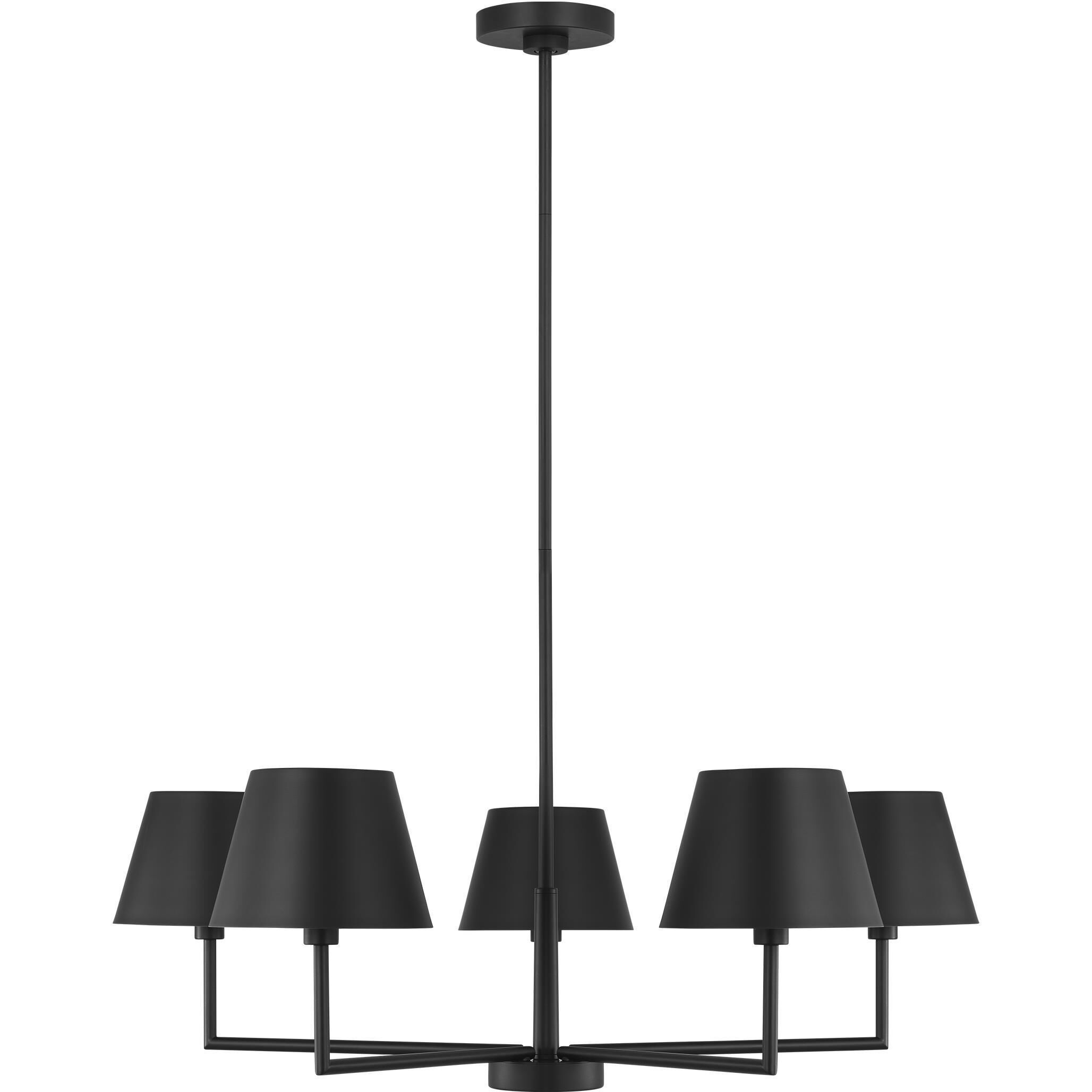 Drew & Jonathan Ender 5 Light 32.63 inch Midnight Black Chandelier Ceiling Light, Medium