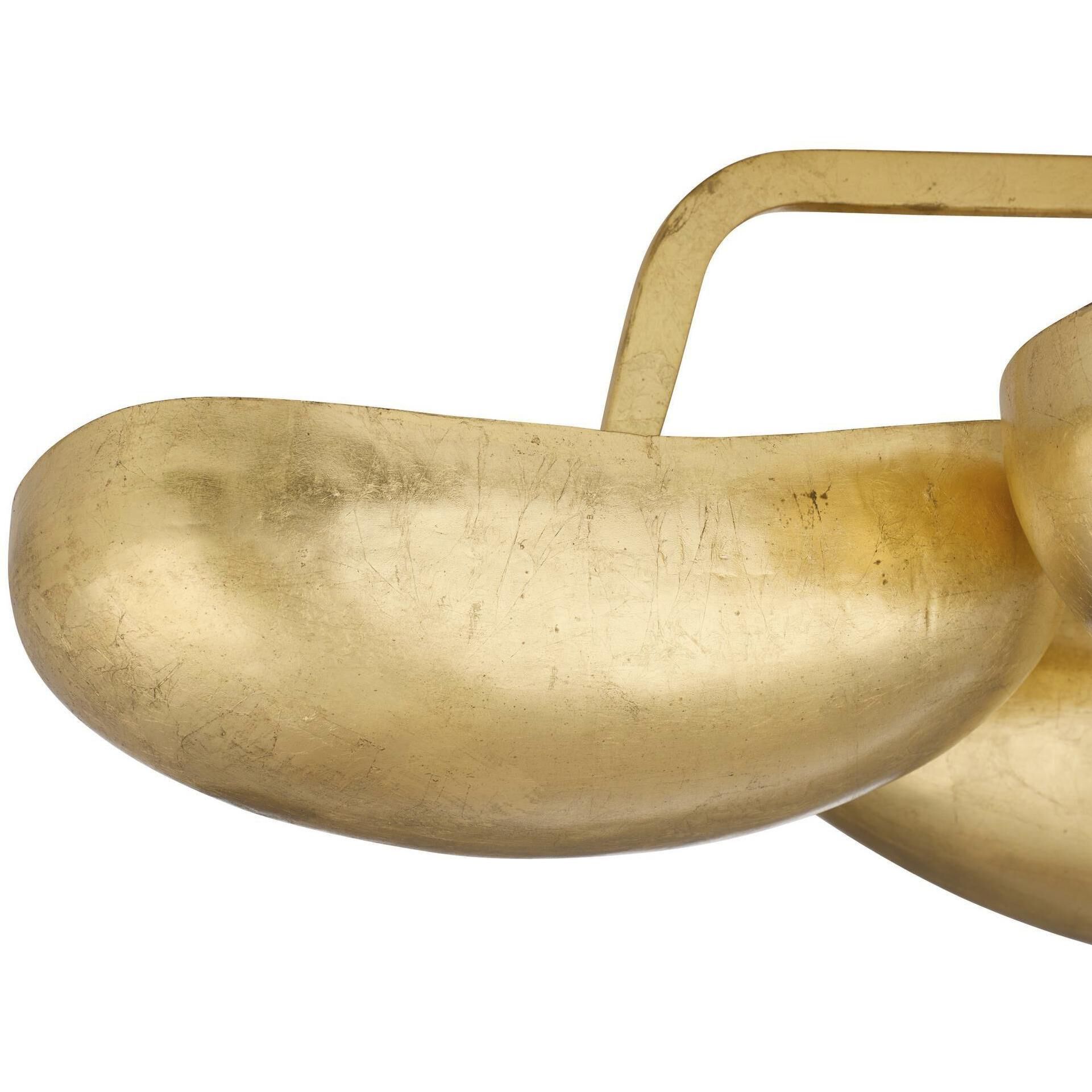 Theo 13 Light 54.5 inch Gold Leaf Flush Mount Ceiling Light