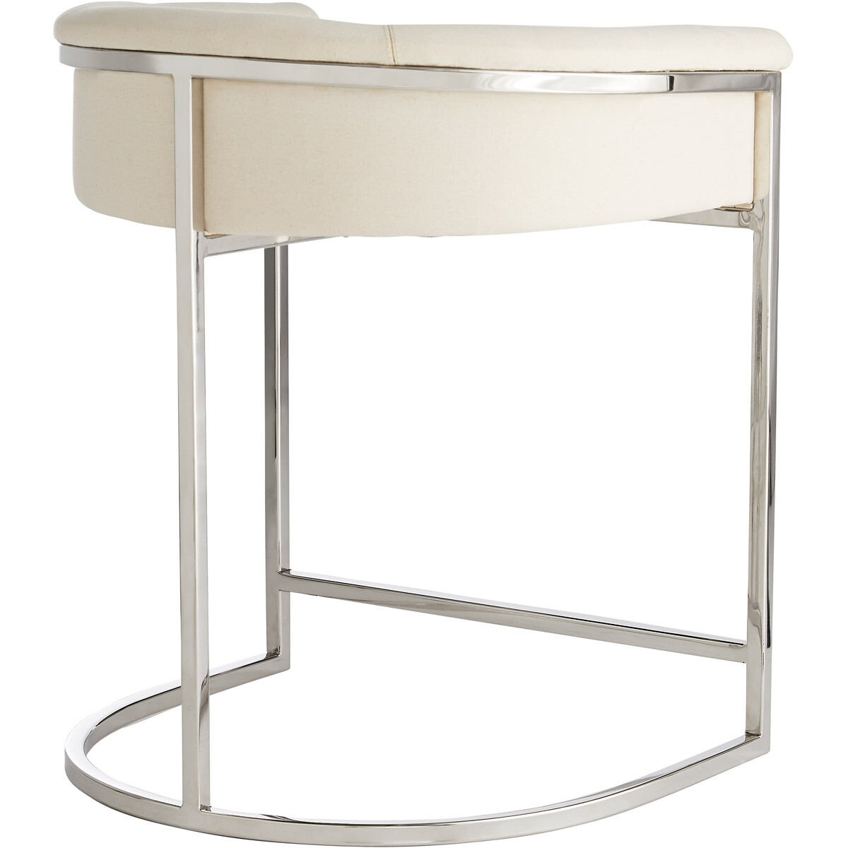 Arteriors 4780 Calvin 33 inch White Polished Nickel Counter Stool