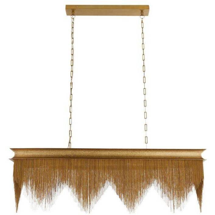 Heiress 6 Light 48 inch Antique Brass Linear Chandelier Ceiling Light