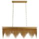 Heiress 6 Light 48 inch Antique Brass Linear Chandelier Ceiling Light