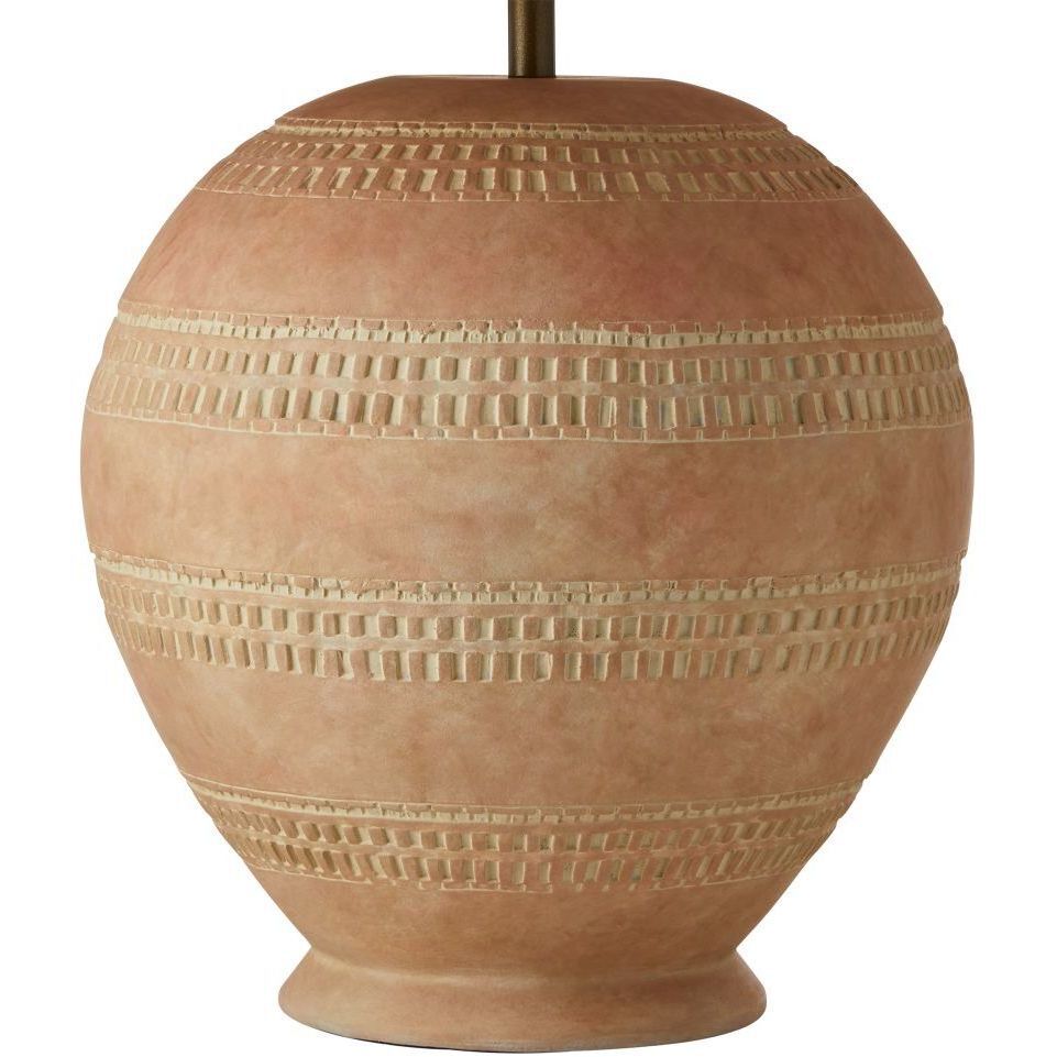 Tahoe 28.5 inch Whitewash Terracotta Table Lamp Portable Light