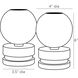 Pluto White Candleholders, Set of 2