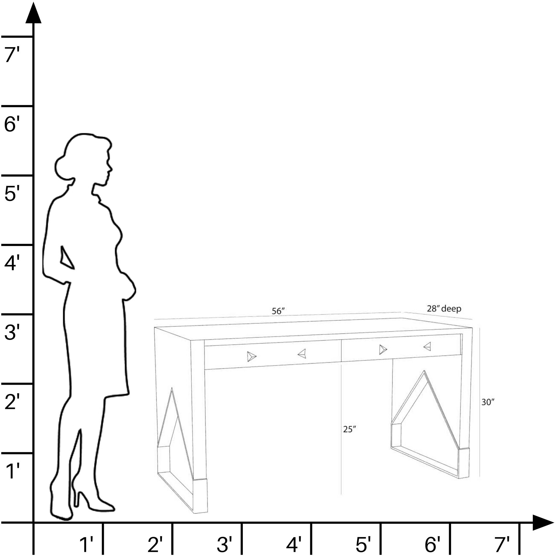 Jupiter 56 X 28 inch Truffle Burl and Antique Brass Desk