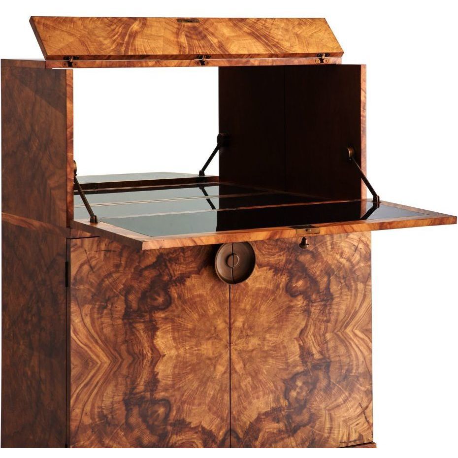 Manhattan 37 inch Toffee Burl Cocktail Cabinet