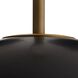 Glaze 1 Light 12 inch Antique Brass, Matte Black Ceramic Pendant Ceiling Light