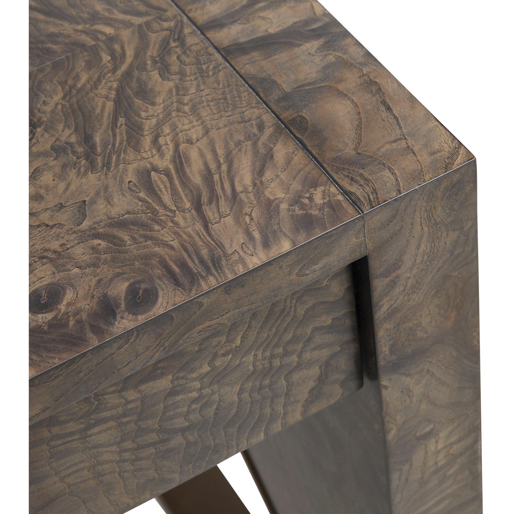 Jupiter 56 X 28 inch Truffle Burl and Antique Brass Desk