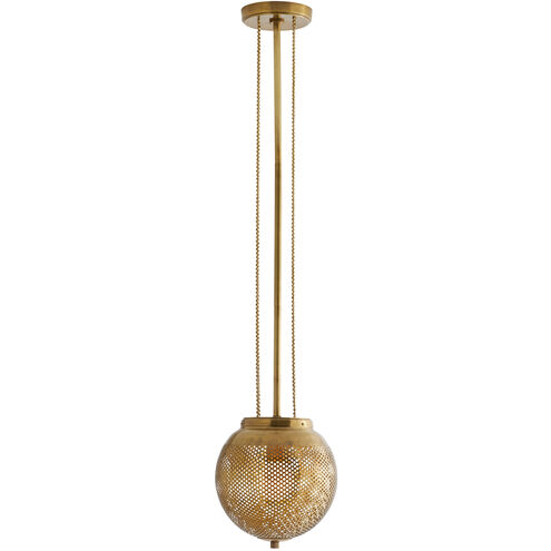 Tapio 1 Light 10 inch Vintage Brass Pendant Ceiling Light, Small