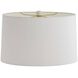 Fairbanks 26.5 inch 150.00 watt White and Antique Brass Lamp Portable Light