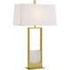Markham 31 inch 100 watt Antique Brass Lamp Portable Light