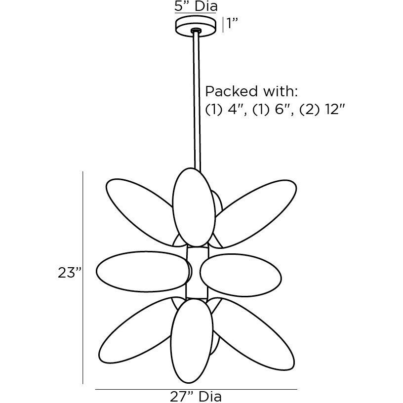 Starling 12 Light 27 inch Brushed Brass Chandelier Ceiling Light