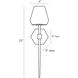 Gemma Sconce Wall Light in Antique Brass