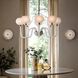 Tebaldi 8 Light 36 inch Antique Brass and Clear Etched Glass Chandelier Ceiling Light
