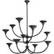 Larkin 12 Light 41.5 inch Black Gesso Chandelier Ceiling Light