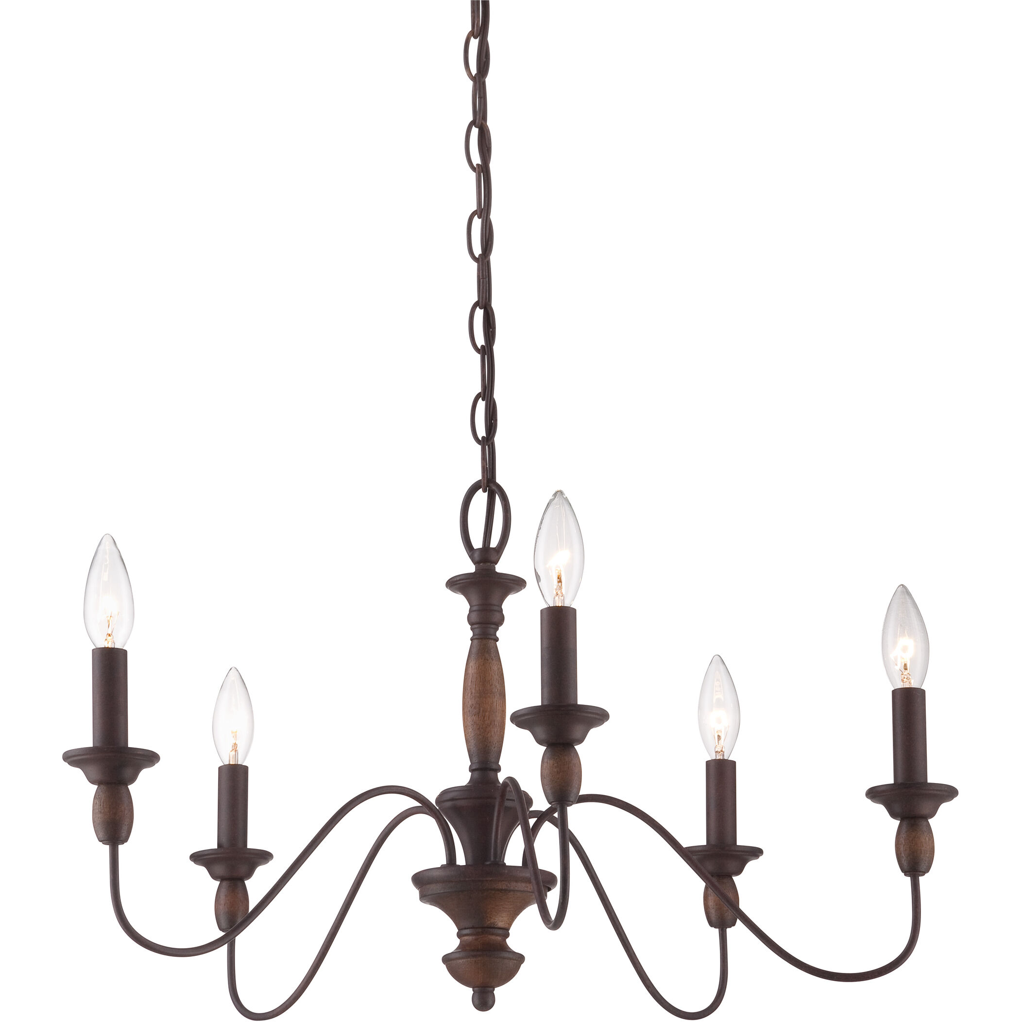 Holbrook 5 Light 24 inch Tuscan Brown Chandelier Ceiling Light