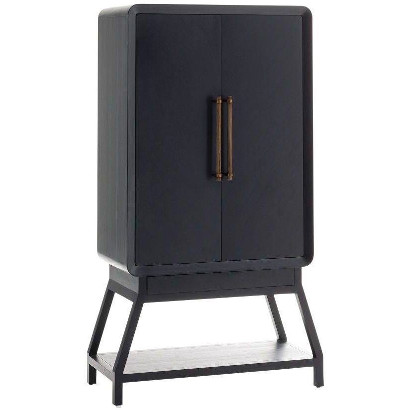 Cantu 40 inch Ebony Cocktail Cabinet